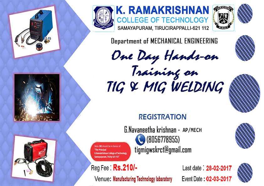 One Day Hands-on Training on TIG and MIG Welding